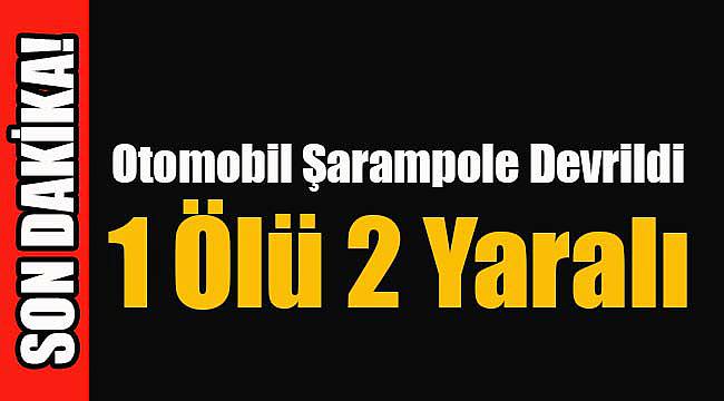 Otomobil Şarampole Devrildi, 1 Ölü 2 Yaralı