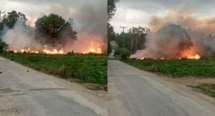Çan'da Fırtınada Kopan Elektrik Telleri Ekili Arazide Yangın Çıkardı