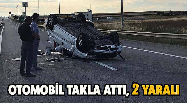 Otomobil Takla Attı, 2 Yaralı