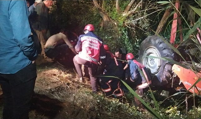 Sakarya'da Traktör Devrildi, 1 Ölü