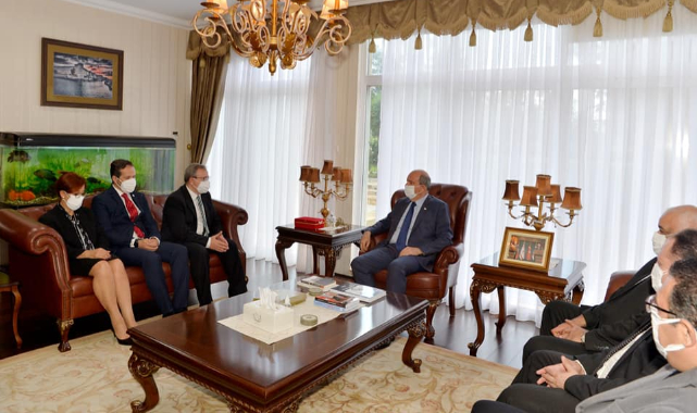 Trakya Üniversitesi Rektörü Tabakoğlu, KKTC Cumhurbaşkanı Tatar'ı Ziyaret Etti