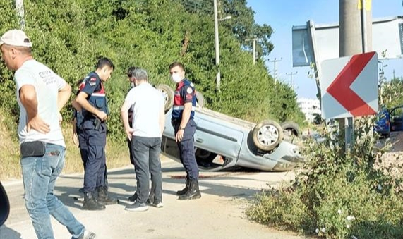 Bursa'da Takla Atan Otomobilin Sürücüsü Öldü
