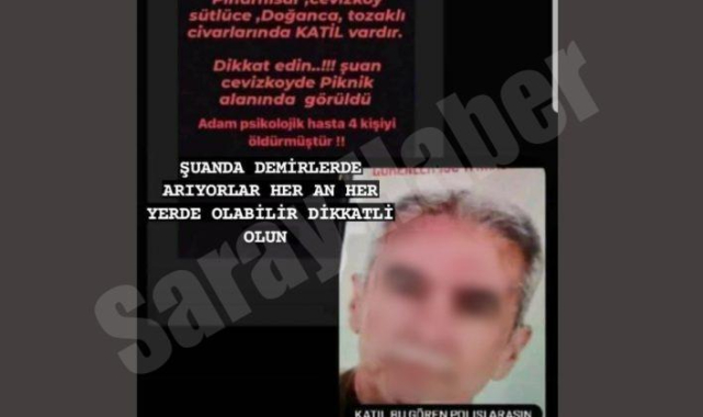 “Katil Saray Tarafına Kaçtı” Paylaşımları Tedirginlik Yarattı