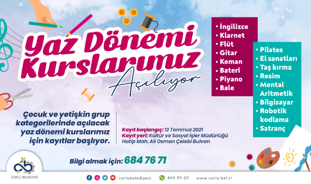 Yaz Dönemi Kursları Başlıyor
