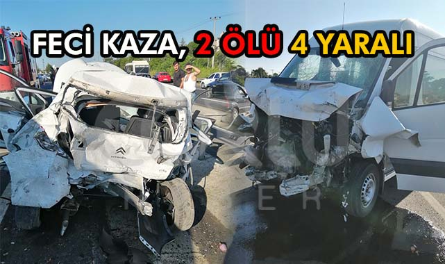 Minibüs Otomobille Çarpıştı, 2 Ölü 4 Yaralı
