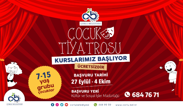 Çocuk Tiyatrosu Kursu Başlıyor!