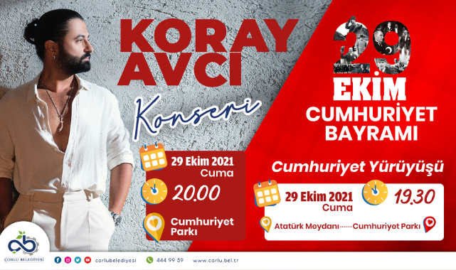 Çorlu'da 29 Ekim Cumhuriyet Bayramı Coşkusu Yaşanacak