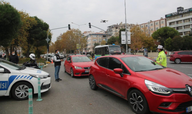 Tekirdağ'da Drone Destekli Trafik Denetimi