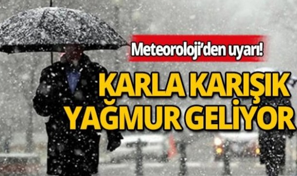 Sıcaklıklar Düşüyor! Karla Karışık Yağmur Geliyor