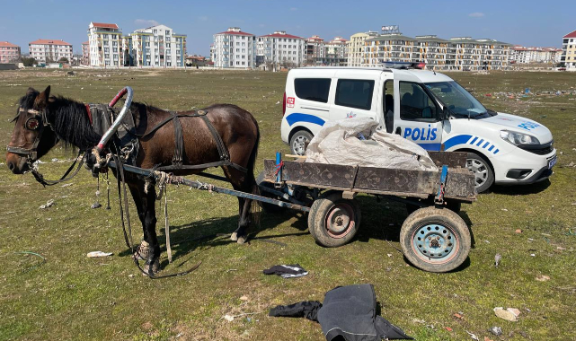 Polisin Kovaladığı İki Hırsız At Arabasını Bırakıp Kaçtı
