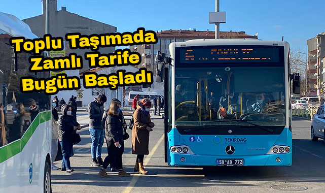 Toplu Taşımada Zamlı Tarife Bugün Başladı