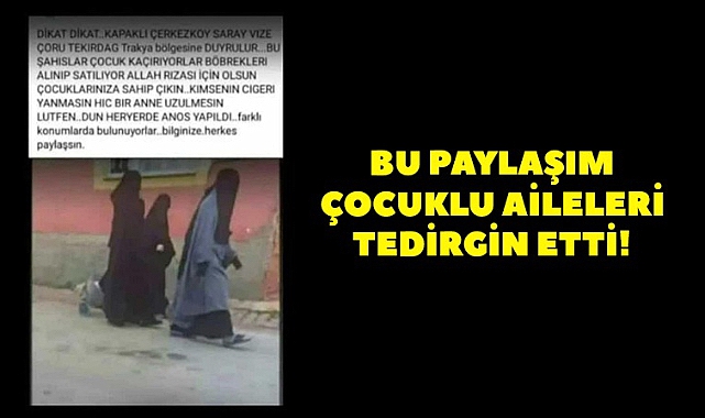 Bu Paylaşım Çocuklu Aileleri Tedirgin Etti!