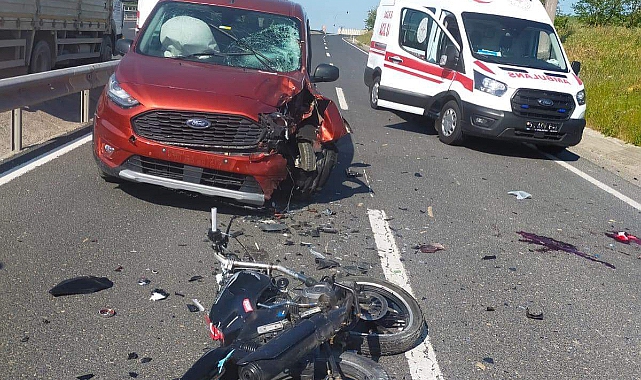 Feci Kazada Kasksız Sürücü Ağır Yaralı