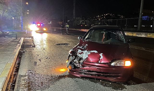 Kocaeli'de Otomobille Çarpışan Motosikletteki Yunus Polisi Yaralandı