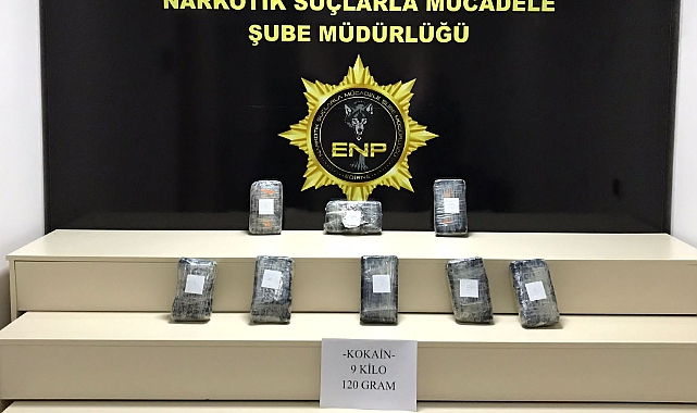 9 Kilo 120 Gram Kokain Ele Geçirildi