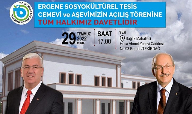 Ergene'de Büyük Bir Projenin Daha Açılışı Gerçekleşiyor