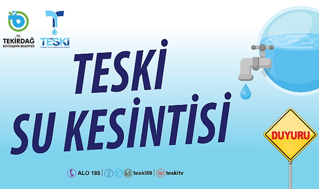 Dikkat! Çorlu'da 13 Mahallede 24 Saat Su Kesintisi Yaşanacak