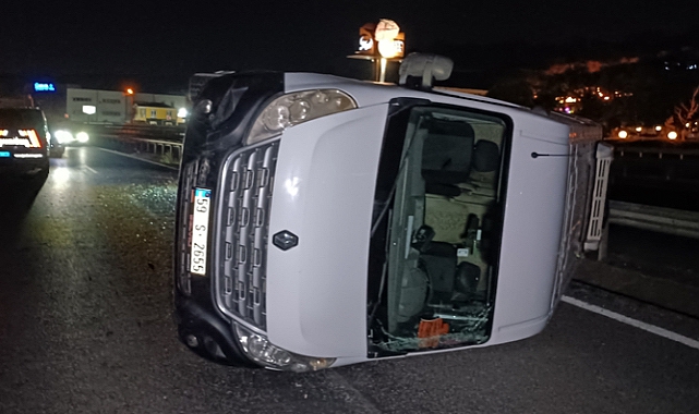 İşçileri Taşıyan Araç Devrildi, 9 Yaralı