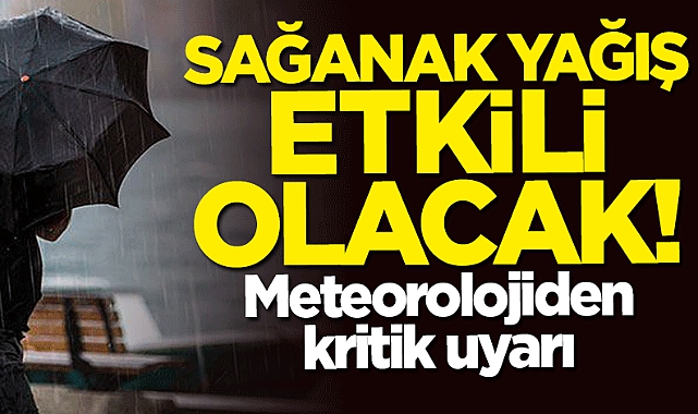 Meteoroloji'den Tekirdağ İçin Kritik Uyarı!
