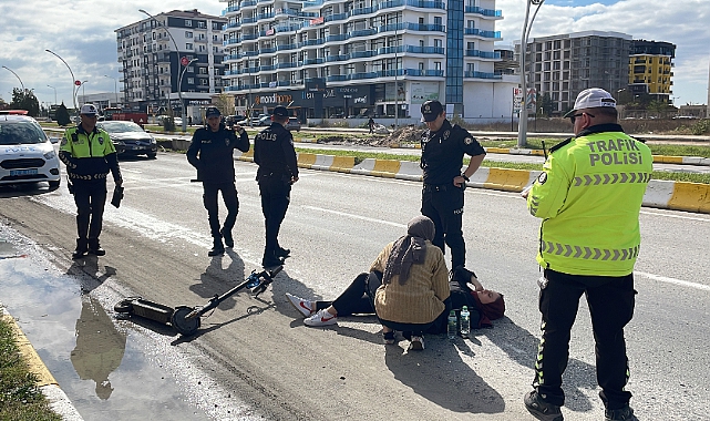 Üniversite Öğrencisi Elektrikli Skuterden Düşerek Yaralandı