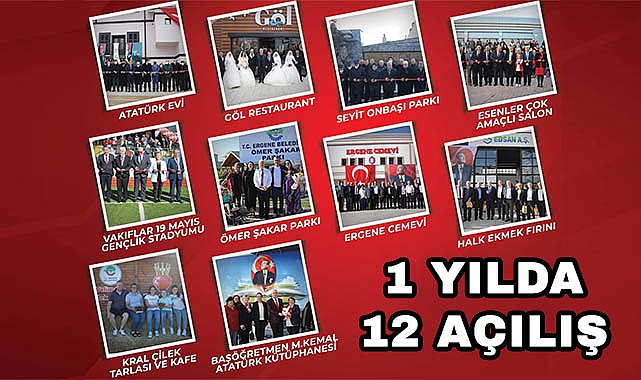 Ergene Belediyesi Rekora Koşuyor! 1 Yılda 10 Büyük Projenin Açılışını Gerçekleştirdi