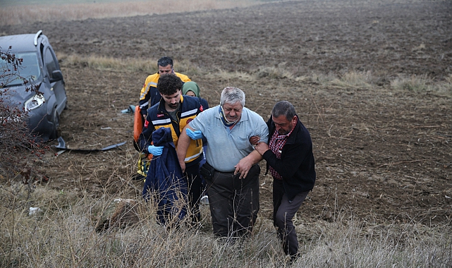Kontrolden Çıkan Araç Şarampole Devrildi, 1 Yaralı