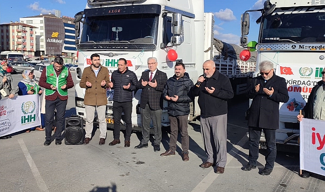 Tekirdağ'dan Suriye'ye 4 Tır Kömür Yardımı Gönderildi