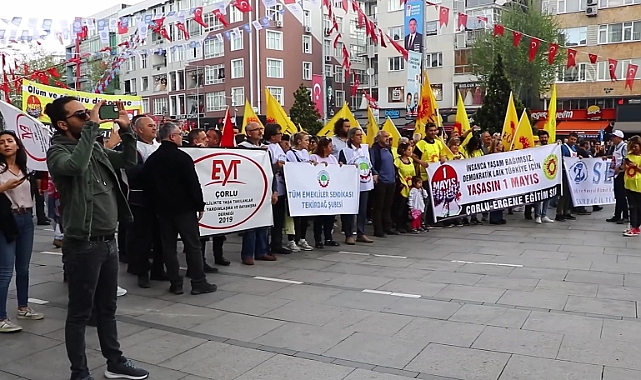 Çorlu'da 1 Mayıs Emek ve Dayanışma Günü Kutlandı