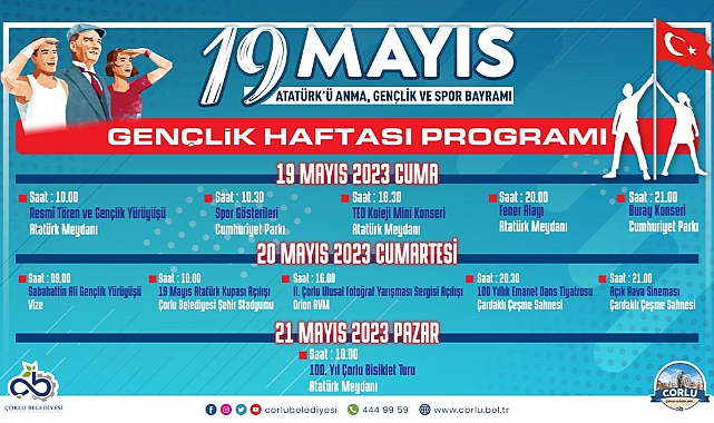 Çorlu'da Gençlik Haftası Coşkuyla Kutlanacak