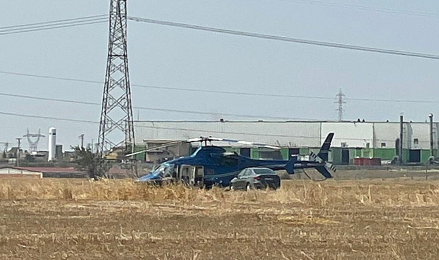 Arıza Yapan Helikopter, Tarlaya Zorunlu İniş Yaptı