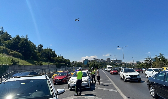 Beşiktaş'ta Dron Destekli Trafik Denetimi