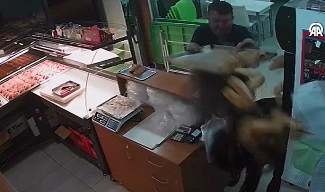 Börekçi İş Yerine Giren Hırsızı Tepsiyle Kovaladı