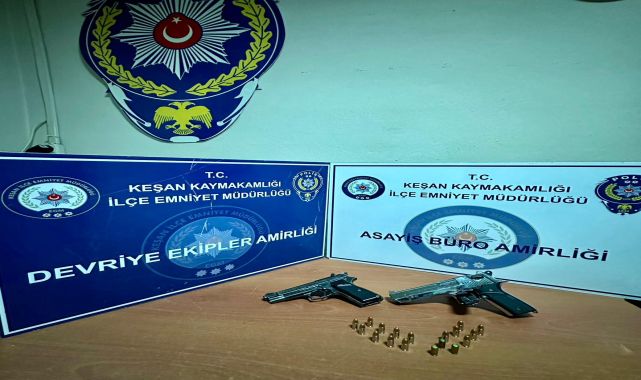 Ateş açılan iş yerinde ruhsatsız tabanca ele geçirildi; 1 gözaltı