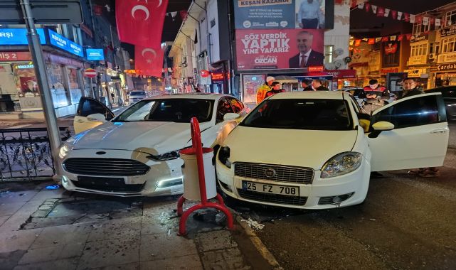 Edirne'de 2 otomobil çarpıştı; 1 yaralı