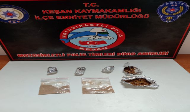 Edirne’de uyuşturucuyla yakalanan 2 şüpheliye gözaltı