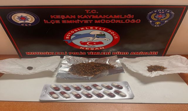 Edirne’de üzerinde uyuşturucuyla yakalanan şüpheliye gözaltı