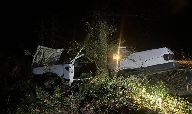 Otomobil ağaca çarptı; sürücü öldü, eşi yaralı