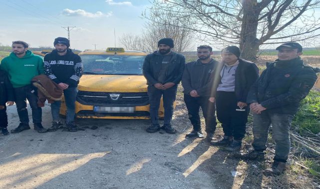 Takside 9 kaçak göçmen yakalandı
