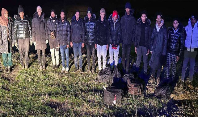 Edirne'de 17 kaçak göçmen yakalandı