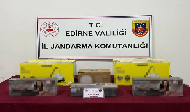 Edirne'de gümrük kaçağı elektronik eşyalar ele geçirildi