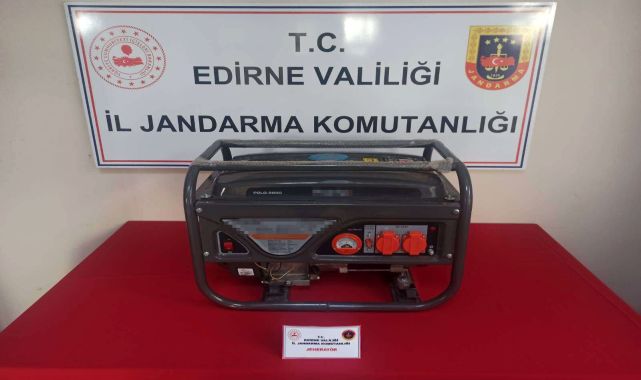 Edirne’de jeneratör hırsızlığı şüphelisi yakalandı