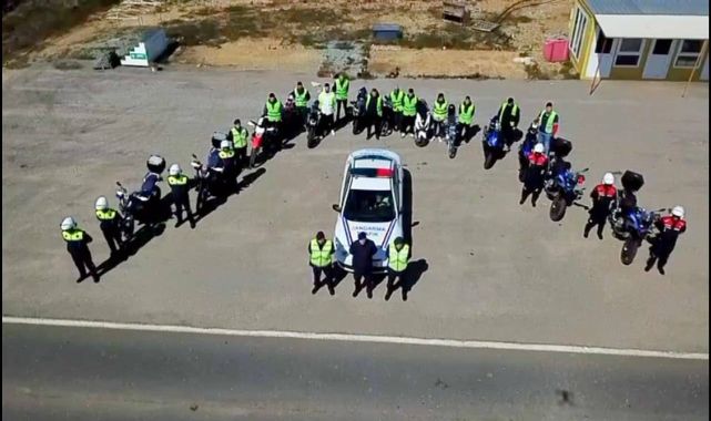 Edirne'de motosiklet gruplarına jandarmadan trafik eğitimi