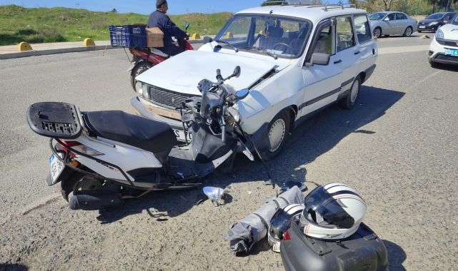 Edirne'de otomobille motosiklet çarpıştı; 3 yaralı