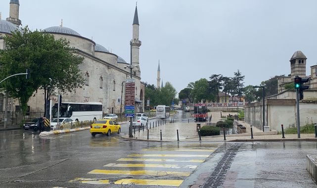 Edirne'de sağanak etkili oldu