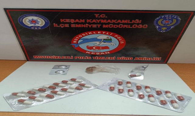 Edirne'de üzerinde uyuşturucu ele geçirilen şüpheliye gözaltı