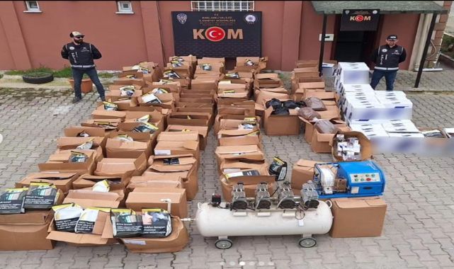 Kırklareli'de 347 bin makaron ele geçirildi