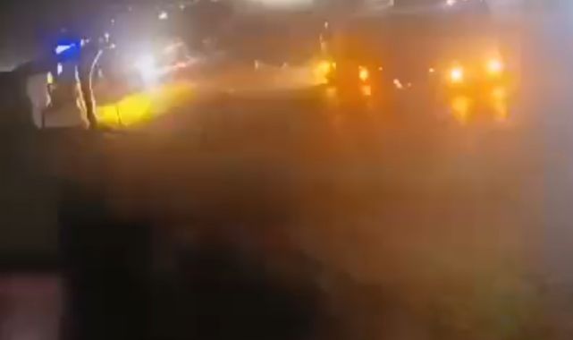 6 kişinin yaralandığı kaza, kamerada