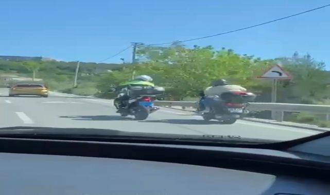 'Dur' ihtarına uymayıp kaçan motosiklet sürücüsüne 24 bin lira ceza; kaçış anı kamerada