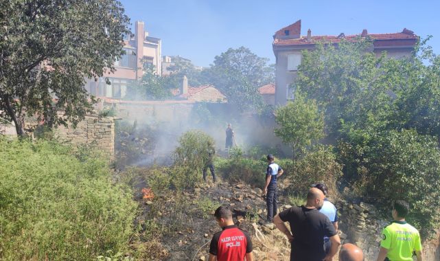 Edirne’de çocukların attığı maytap yangın çıkardı