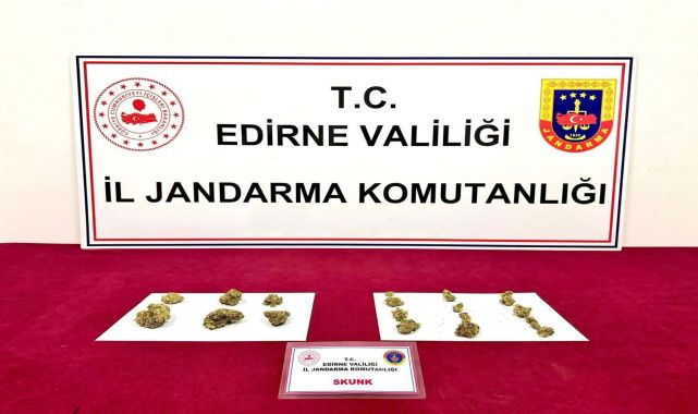 Edirne'de üzerinde uyuşturucuyla yakalanan şüpheliye gözaltı